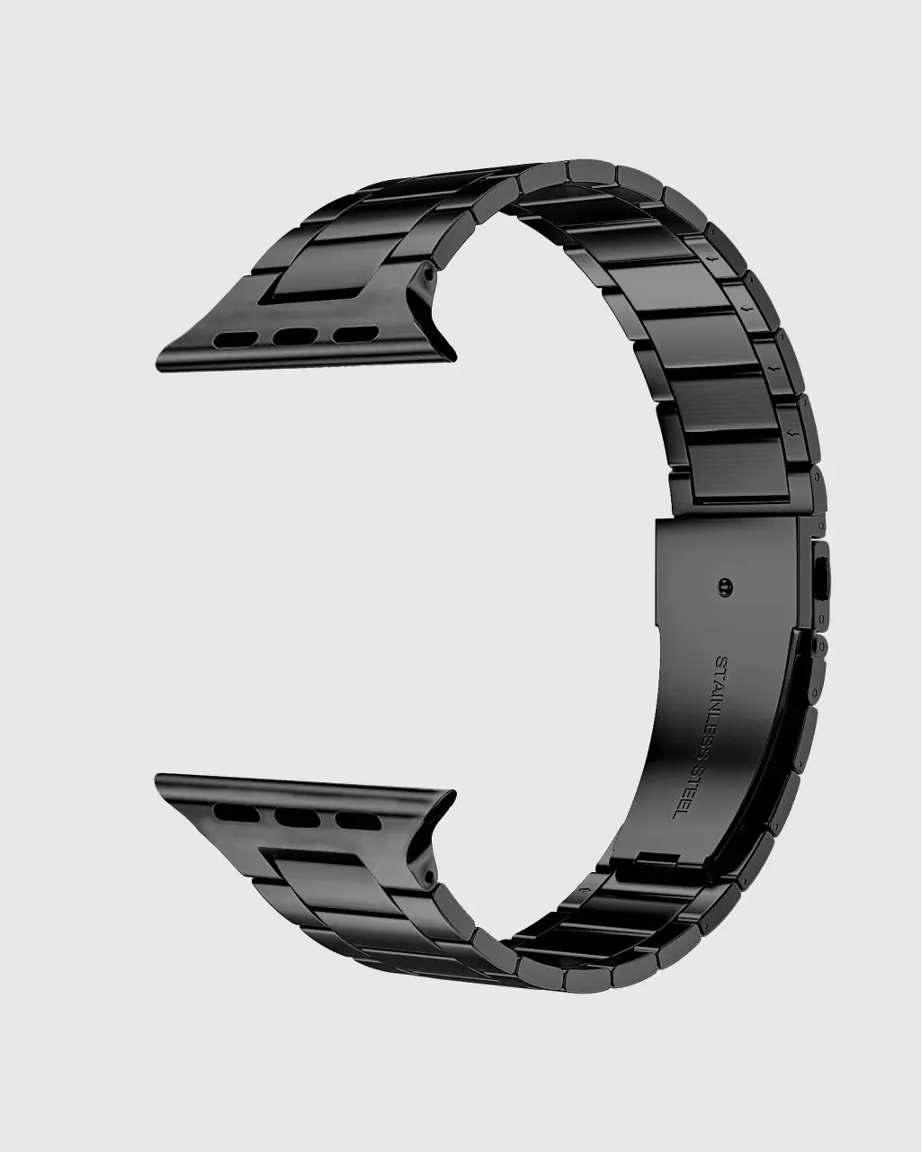 Classic Stainless Steel Apple Watch Band - Black - Image 3
