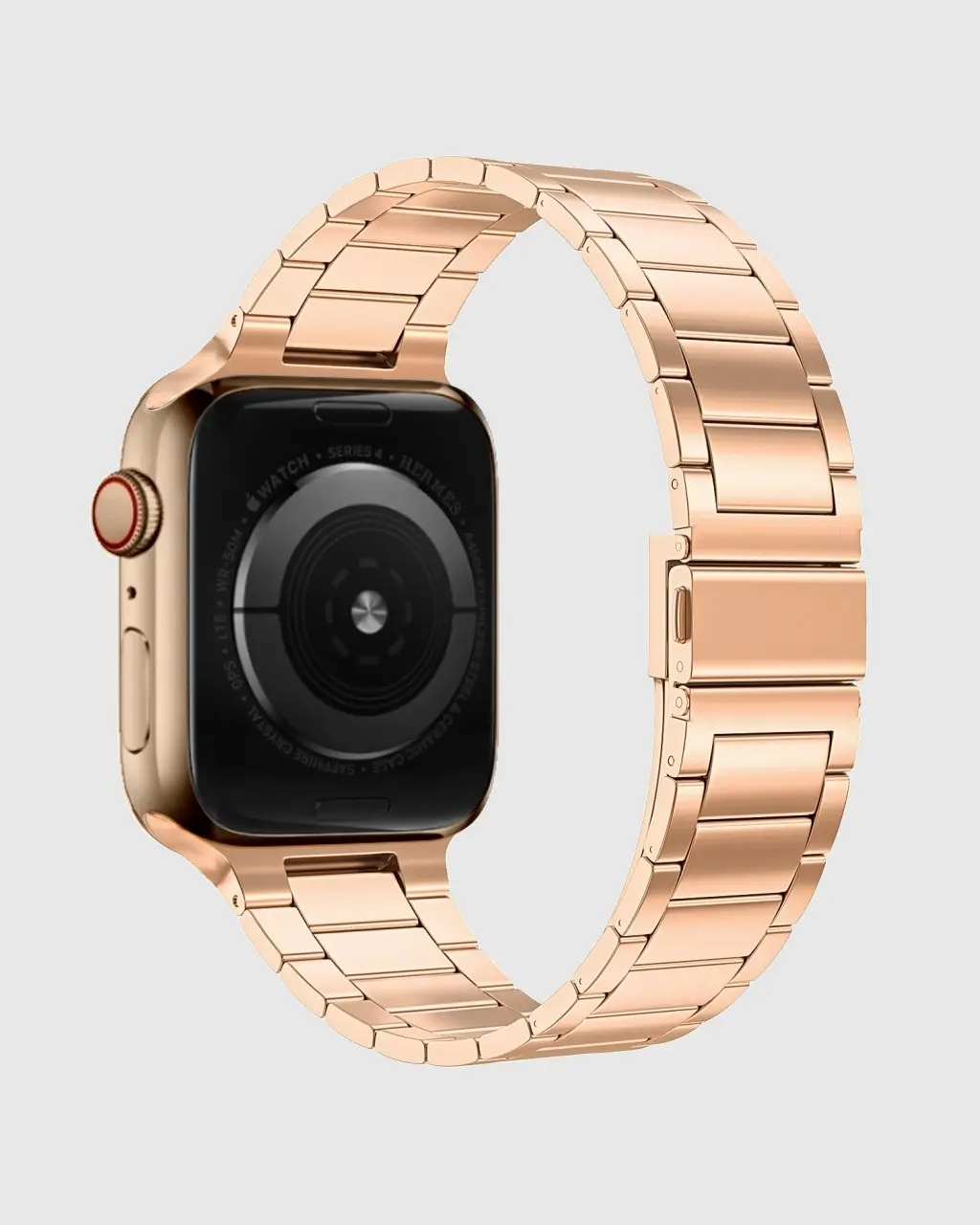 Classic Stainless Steel Apple Watch Band - Rose Gold - Image 3