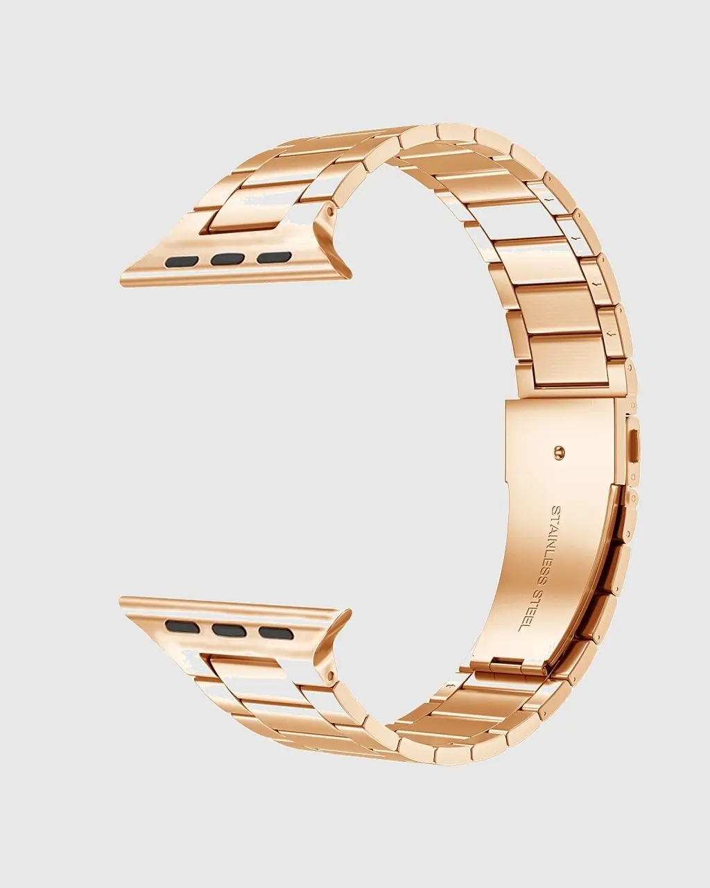 Classic Stainless Steel Apple Watch Band - Rose Gold - Image 4