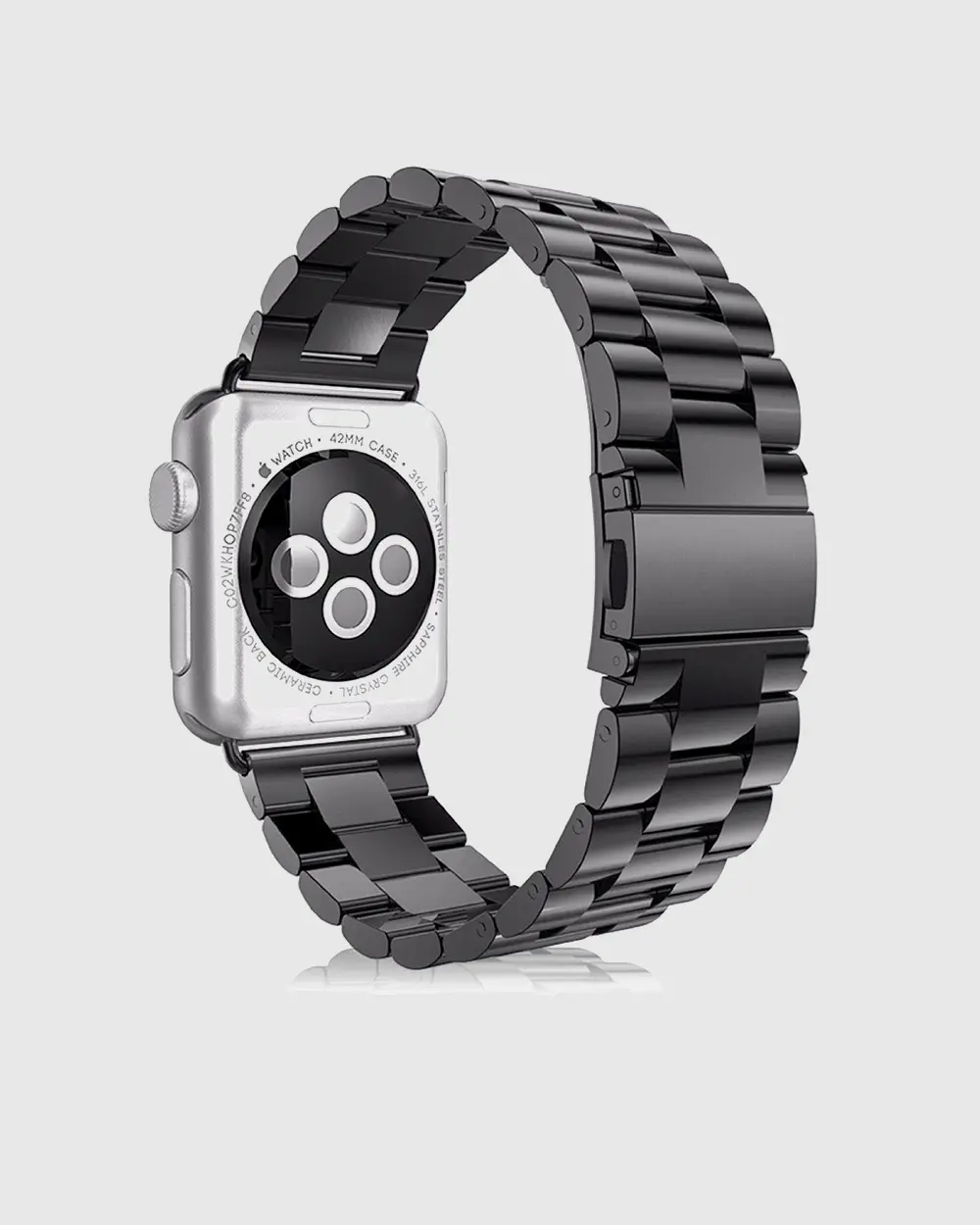 Classic Stainless Steel Apple Watch Band - Black - Image 3