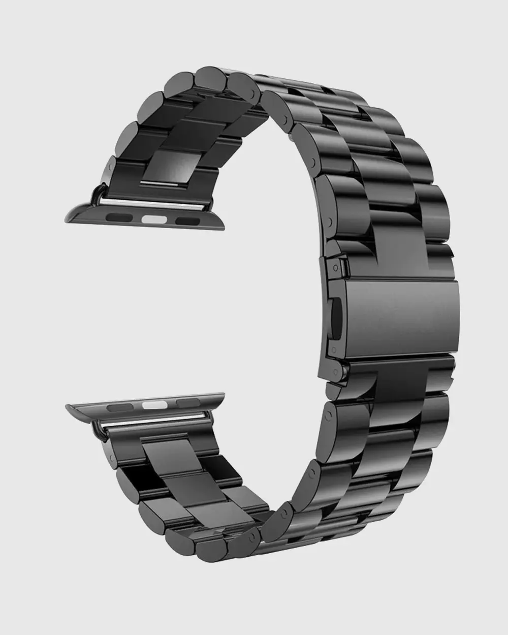 Classic Stainless Steel Apple Watch Band - Black - Image 2