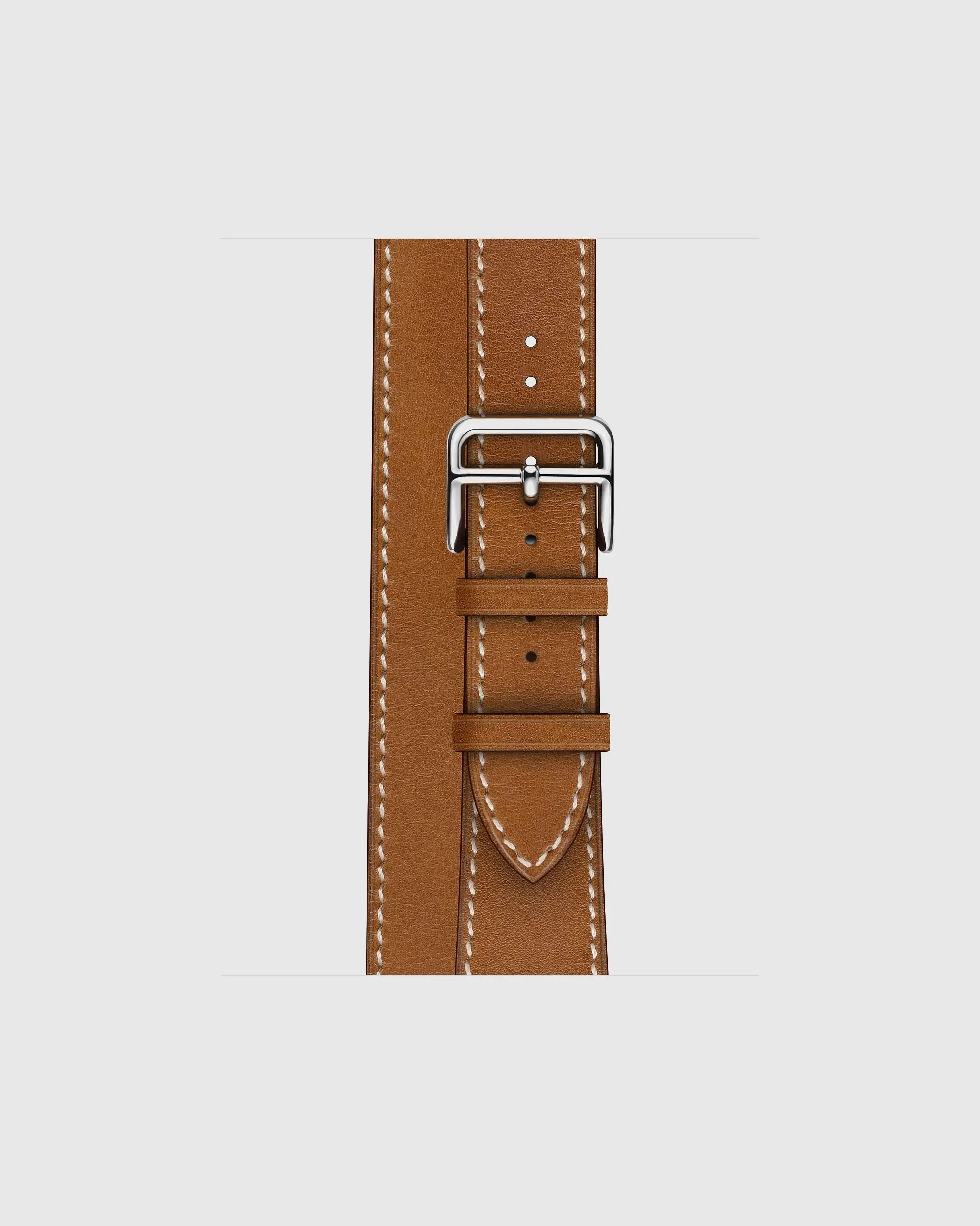 Double Tour Leather Apple Watch Band - Fauve - Image 2