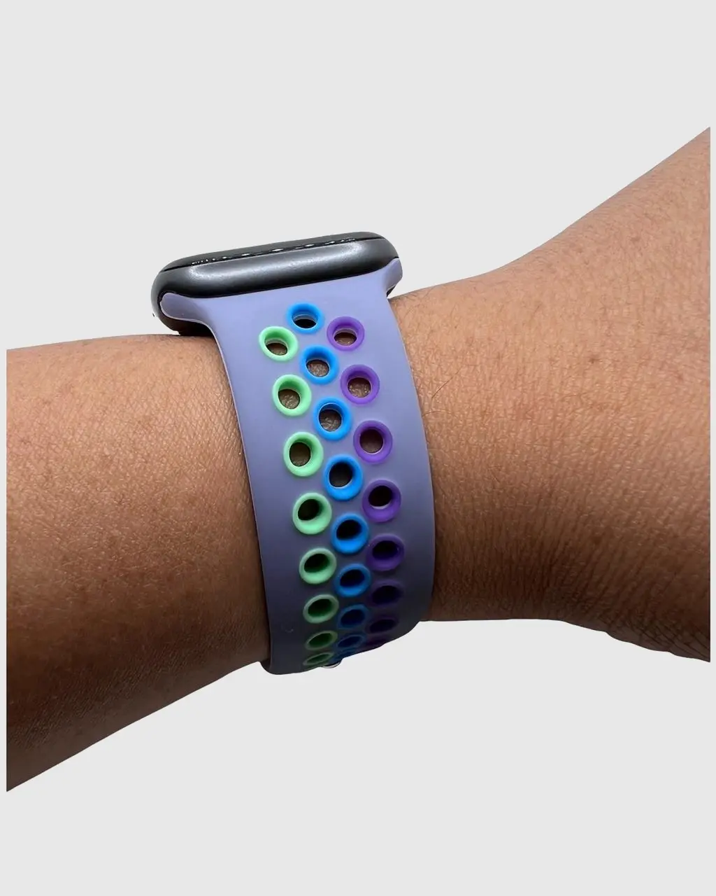Sport Band Active Apple Watch Band - Lavender Gray Rainbow Pride
