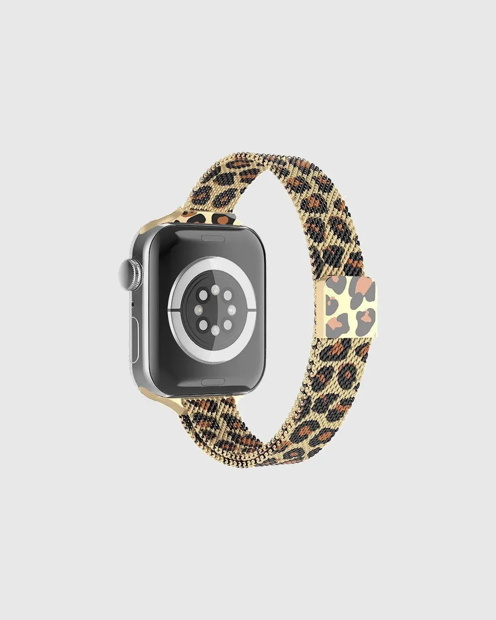 Aurora Slim Milanese Loop Apple Watch Band - Leopard Gold