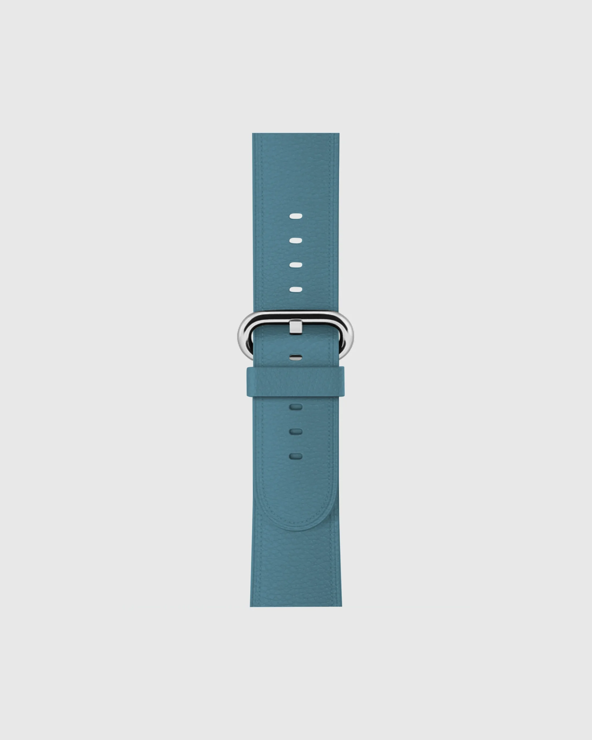 Classic Leather Buckle Apple Watch Band - Marine Blue - Image 2