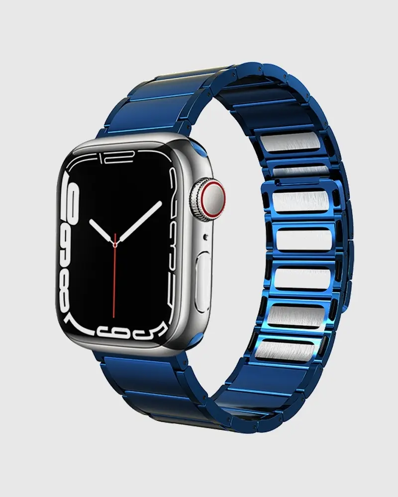 Maximus Stainless Steel Apple Watch Band - Blue