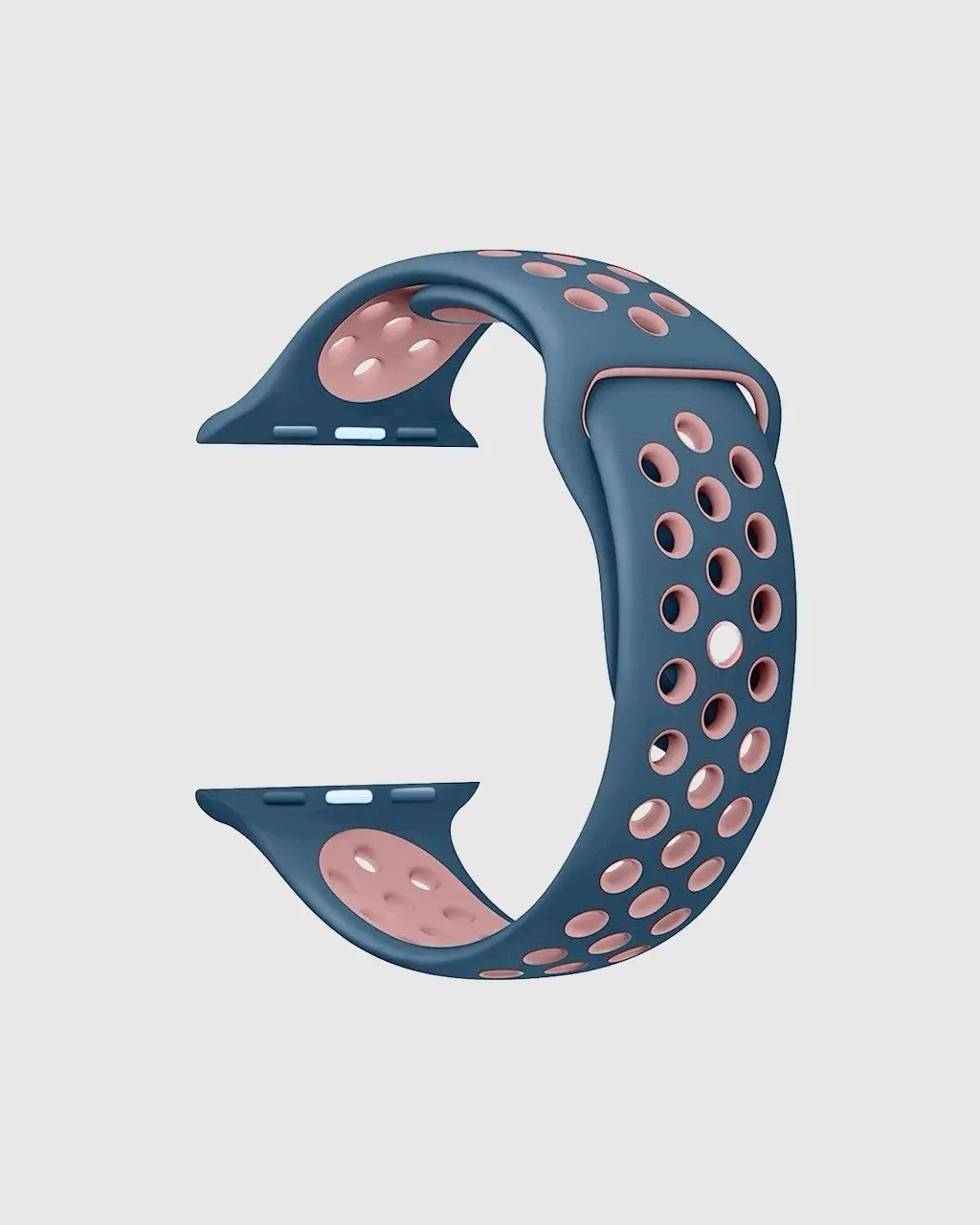 Sport Band Active Apple Watch Band - Ocean Blue Light Pink - Image 4