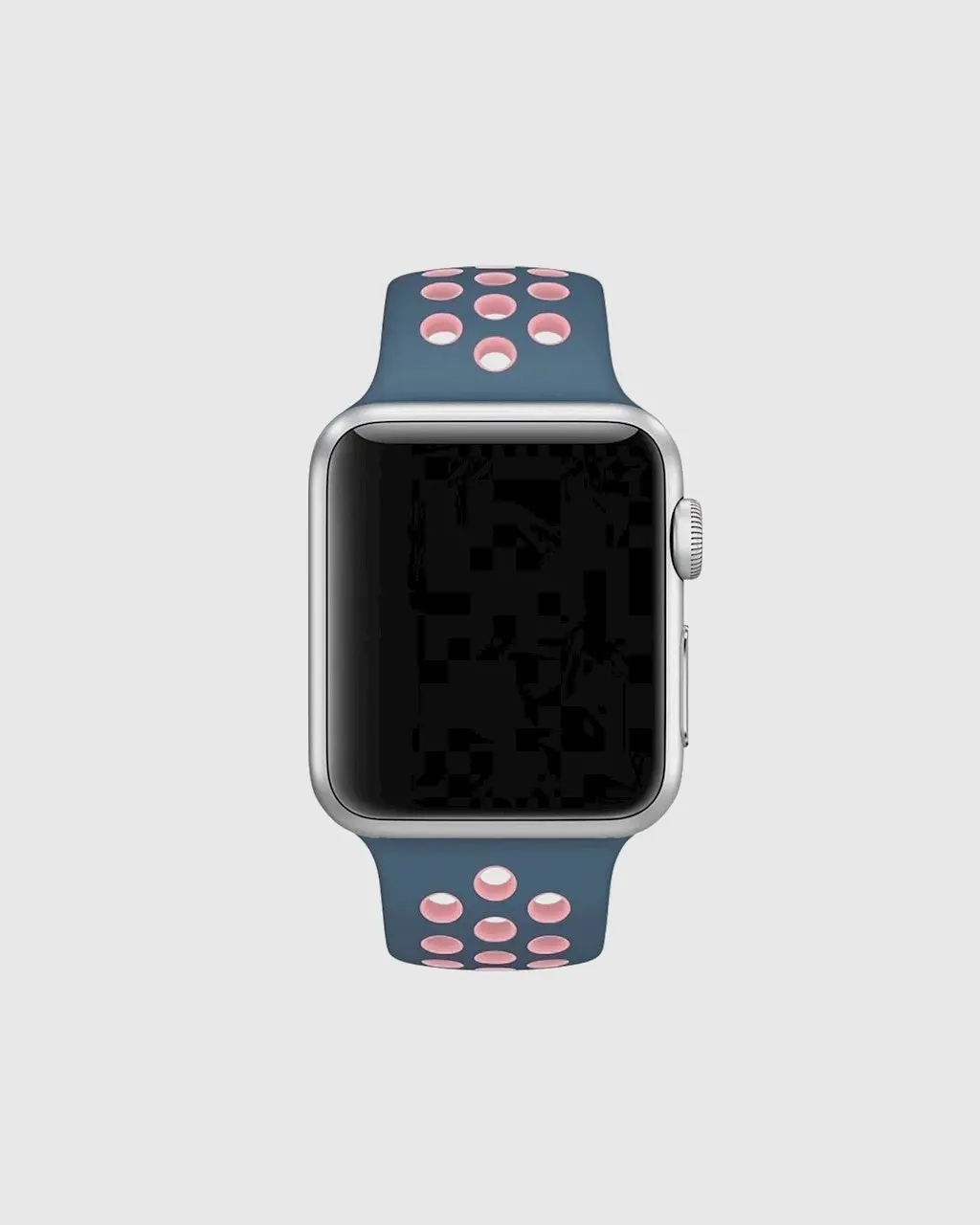 Sport Band Active Apple Watch Band - Ocean Blue Light Pink - Image 2