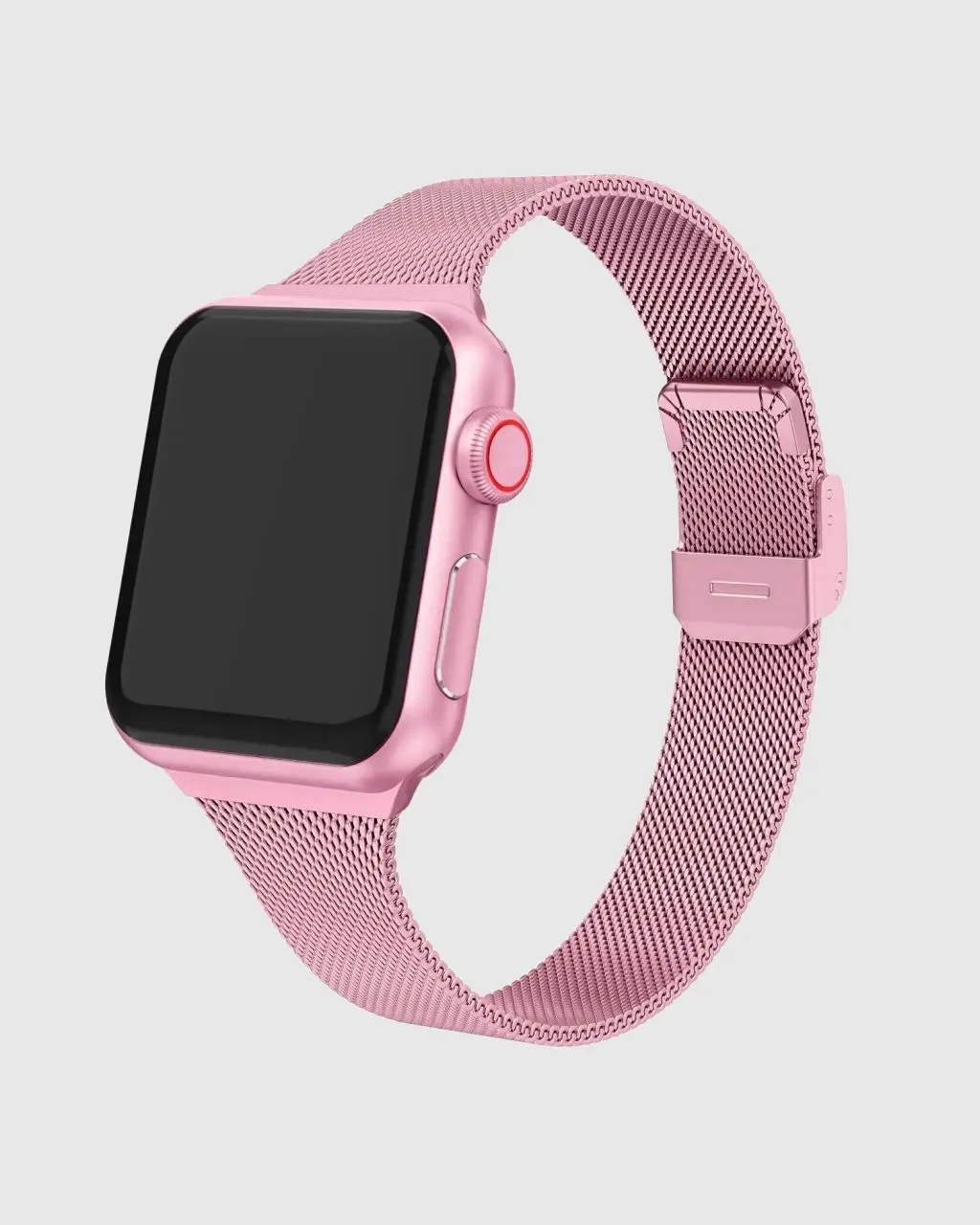 Geneva Slim Milanese Loop Apple Watch Band - Pink Gold