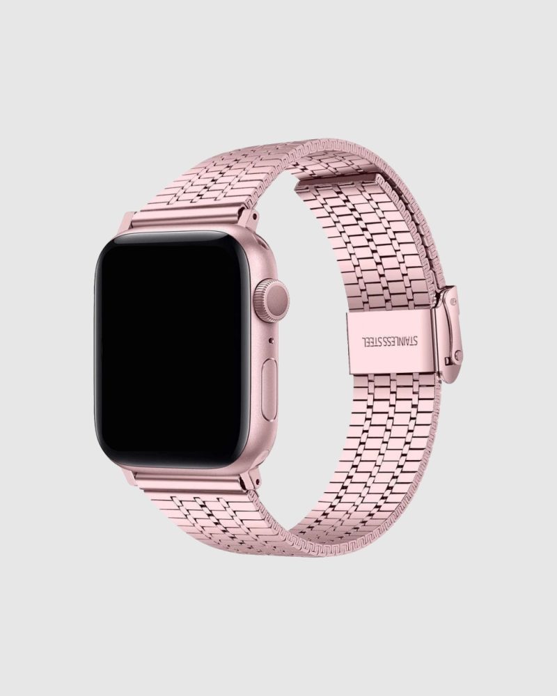 Matrix Stainless Steel Apple Watch Band - Pink Rose