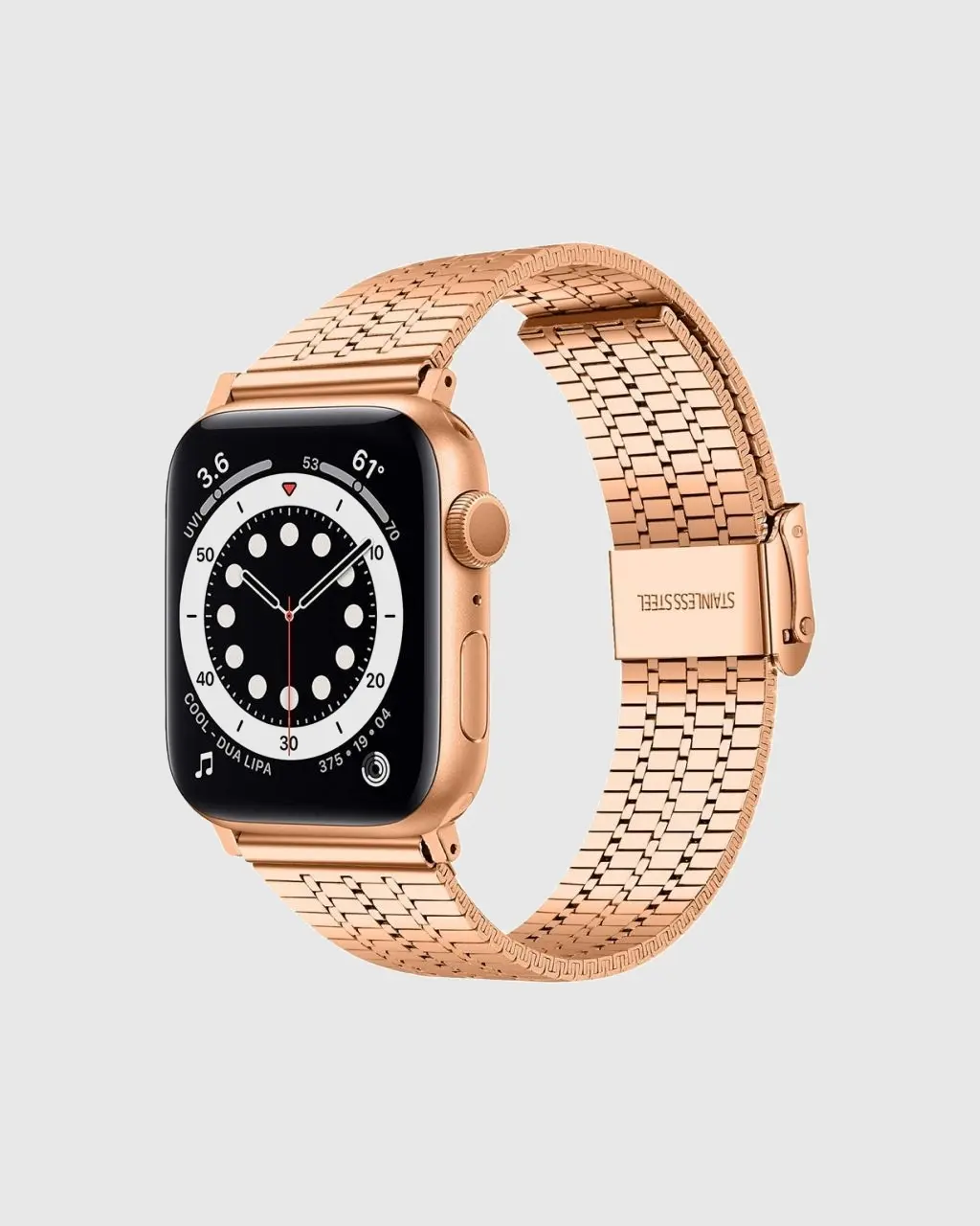 Matrix Stainless Steel Apple Watch Band - Rose Gold
