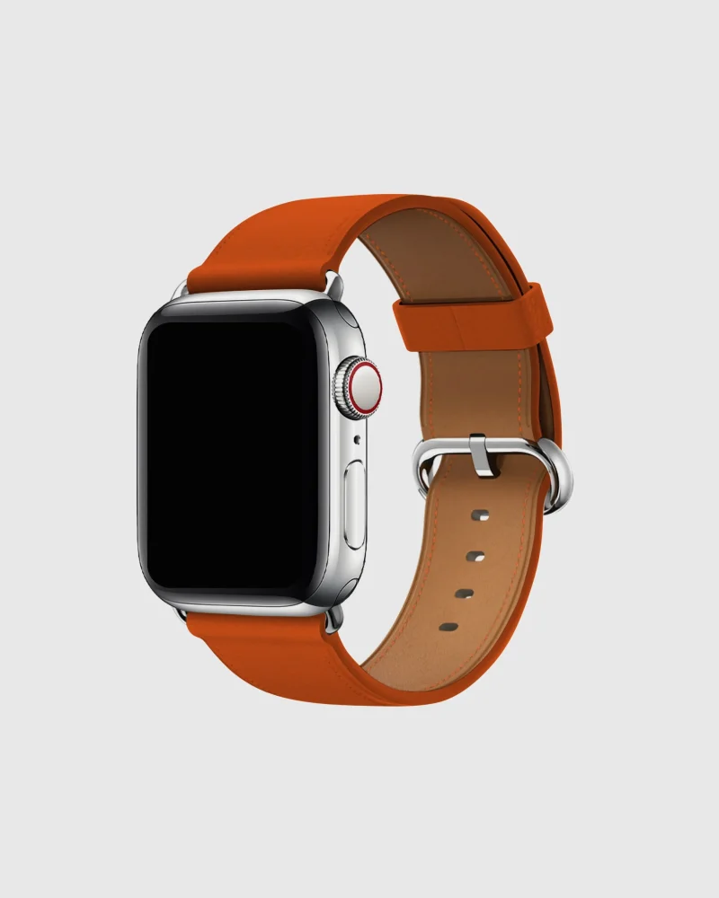 Classic Leather Buckle Apple Watch Band - Sunset