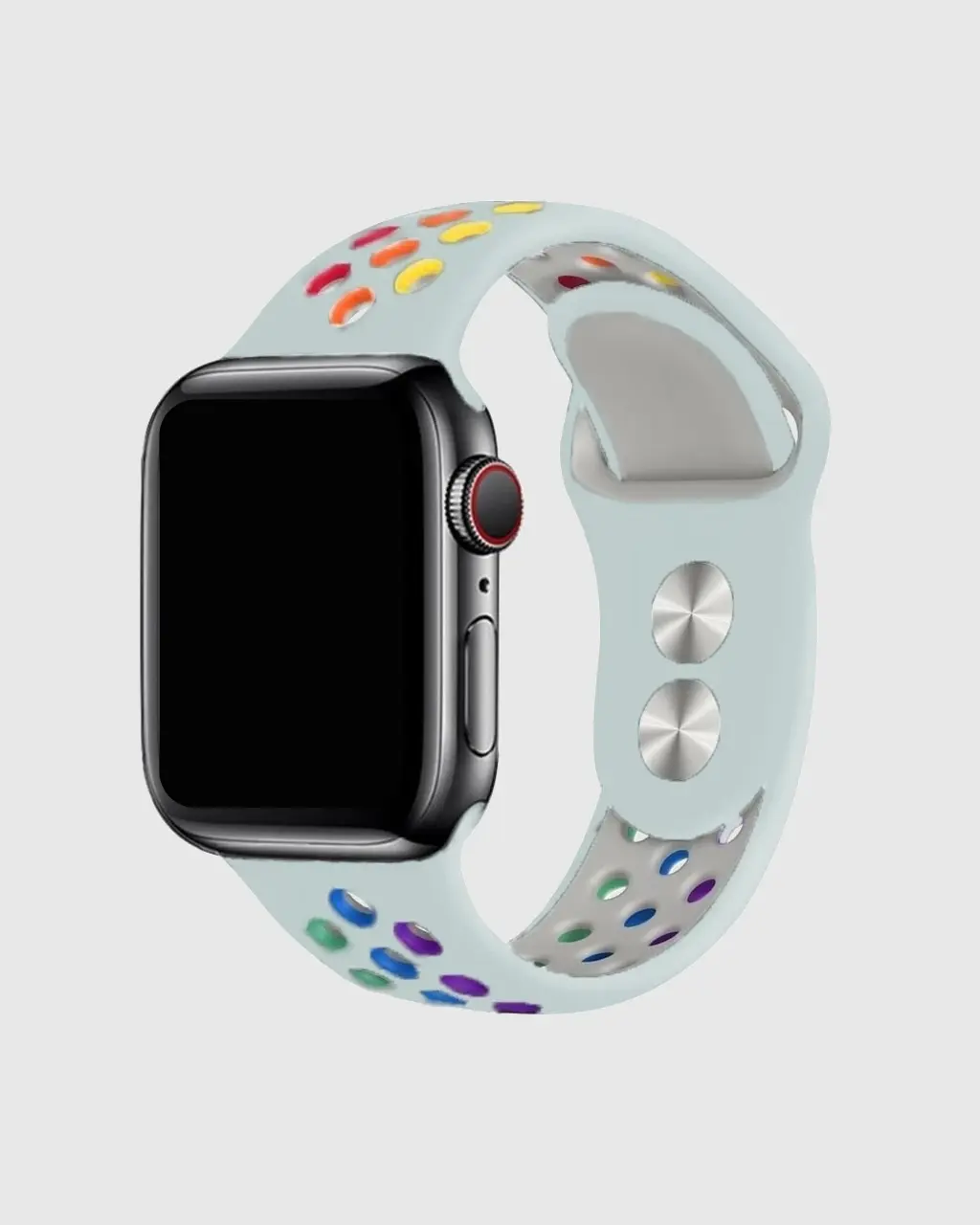 Sport Band Active Apple Watch Band - Turquoise Rainbow Pride