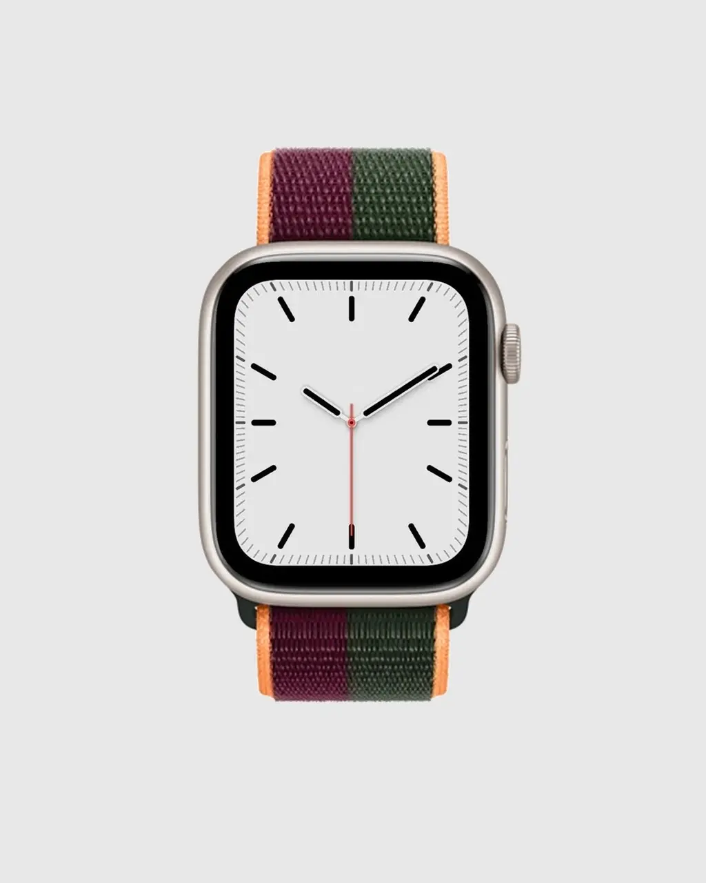 Sport Loop Apple Watch Band - Dark Cherry Forest Green - Image 2