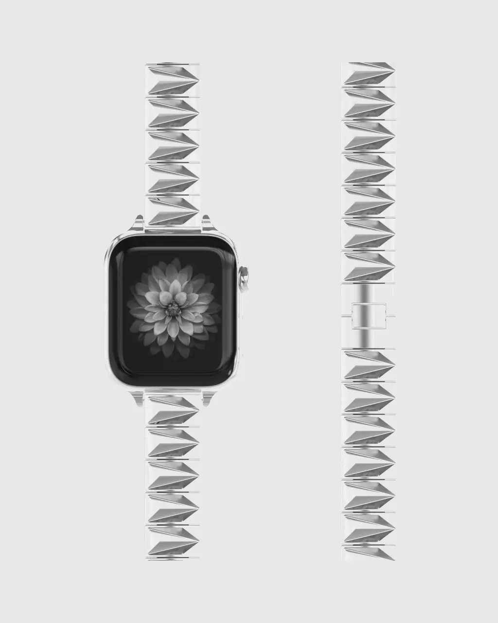 Pyramid Bracelet Apple Watch Band - Silver - Image 2